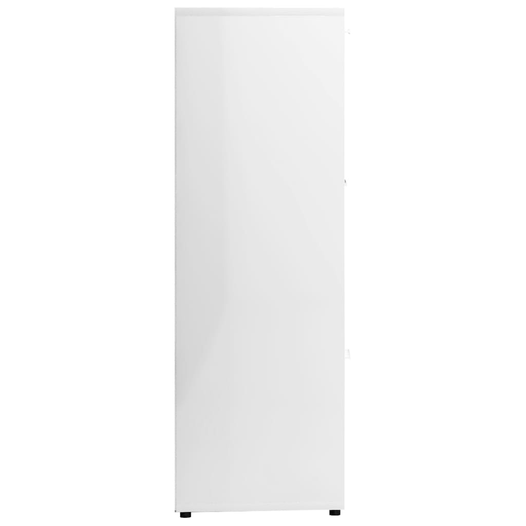 vidaXL Estante 90x30x90 cm contraplacado branco brilhante