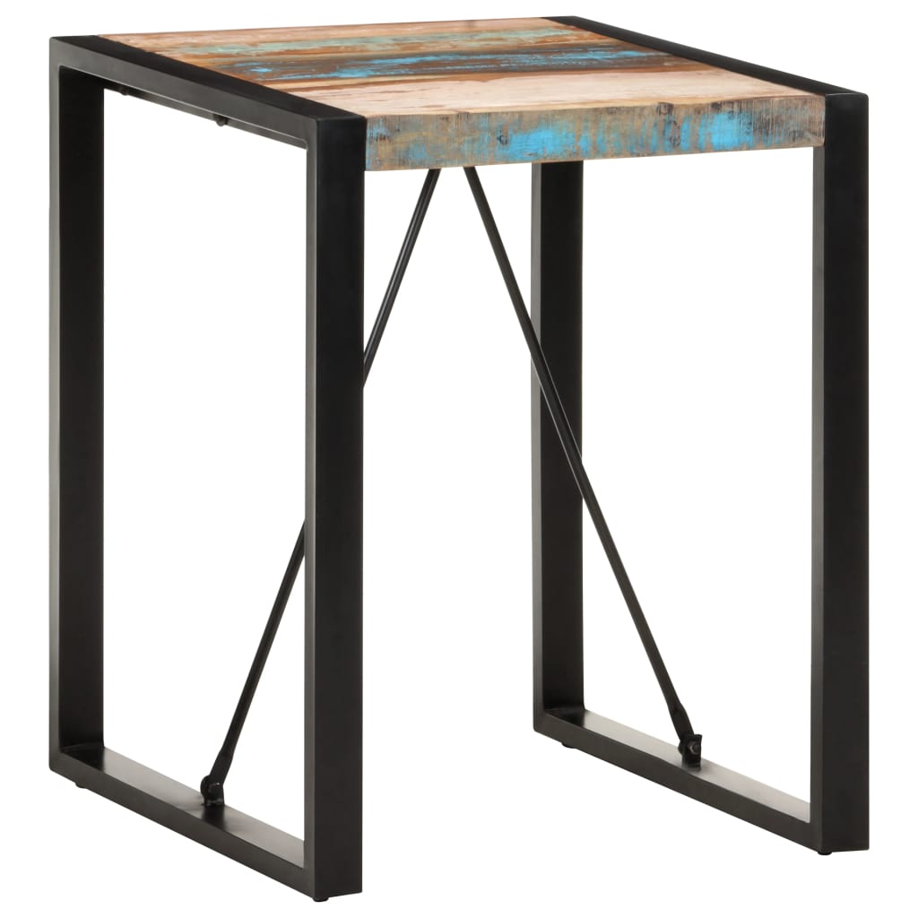 vidaXL Mesa de jantar 60x60x75 cm madeira recuperada maciça