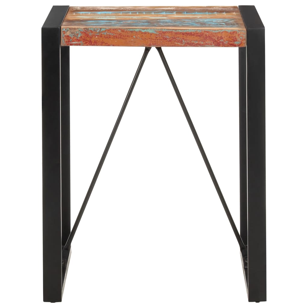 vidaXL Mesa de jantar 60x60x75 cm madeira recuperada maciça