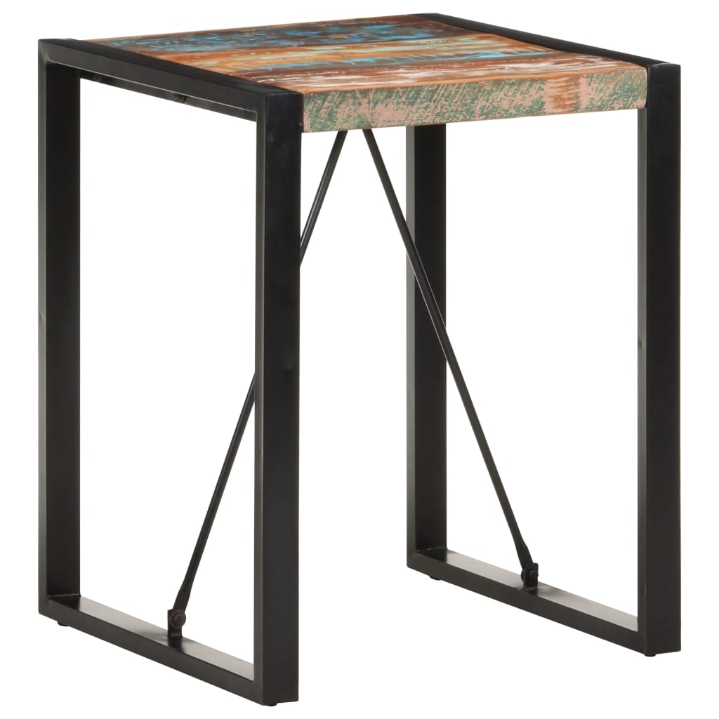 vidaXL Mesa de jantar 60x60x75 cm madeira recuperada maciça