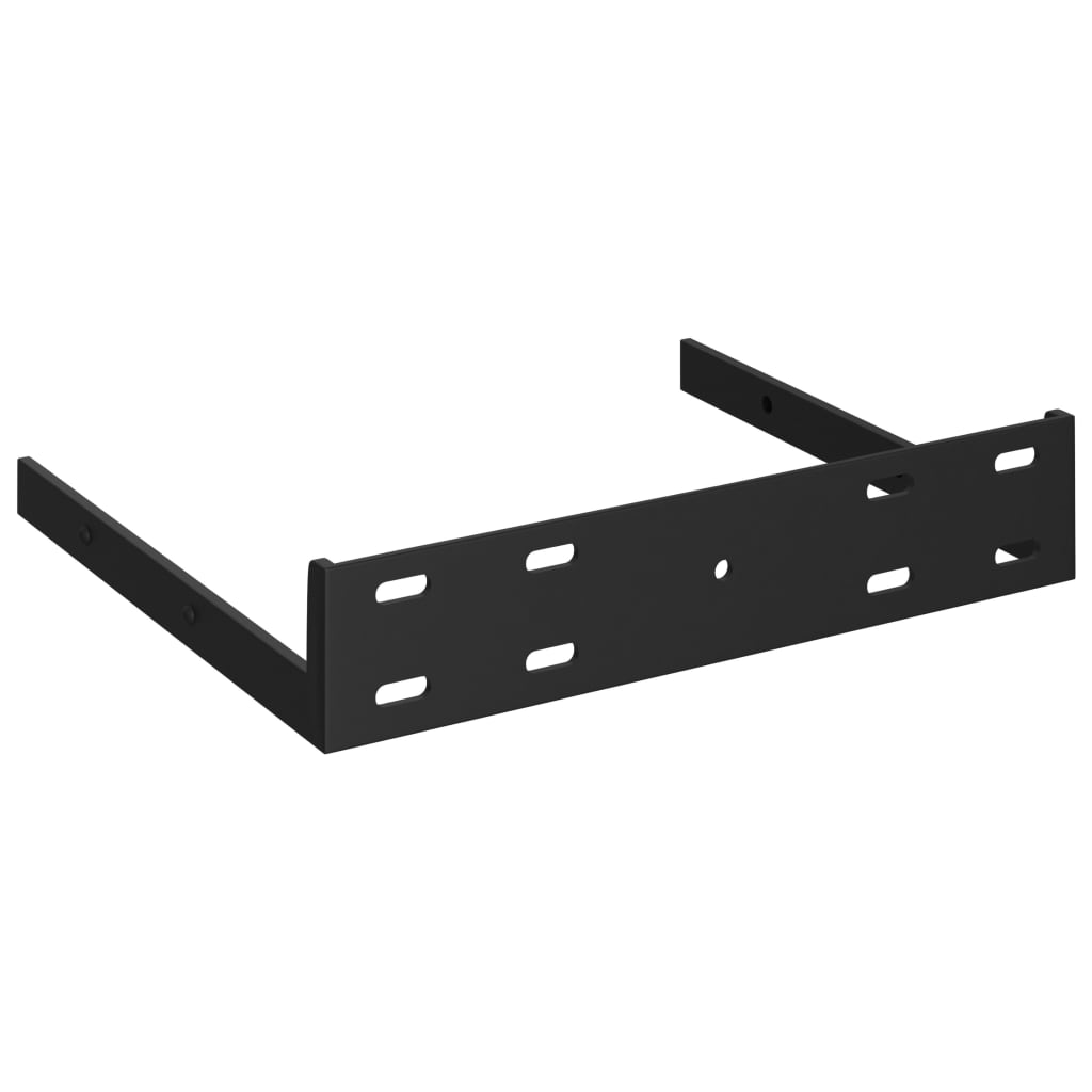 vidaXL Prateleiras de parede suspensas 4 pcs 23x23,5x3,8cm MDF preto