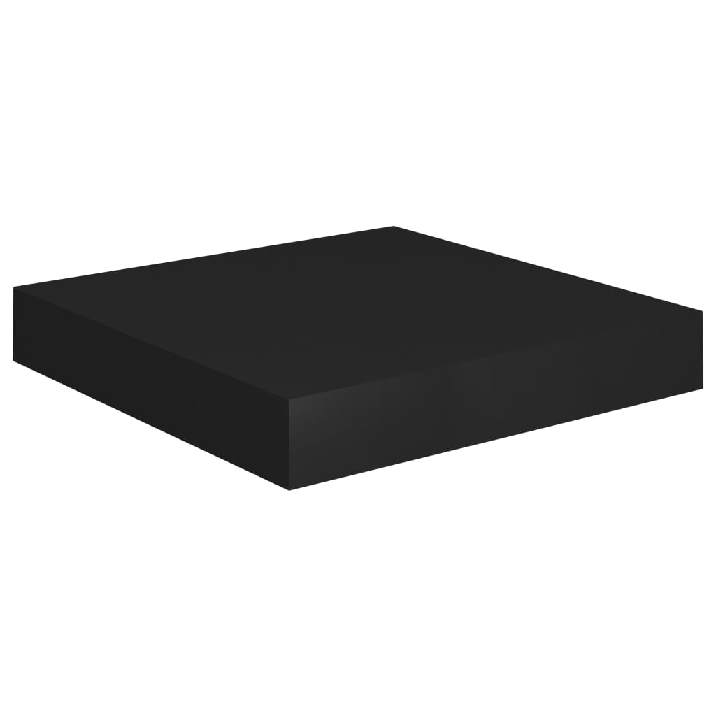 vidaXL Prateleiras de parede suspensas 2 pcs 23x23,5x3,8cm MDF preto