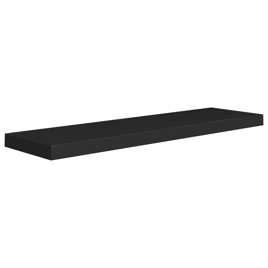 vidaXL Prateleiras parede suspensas 2 pcs 90x23,5x3,8cm MDF preto