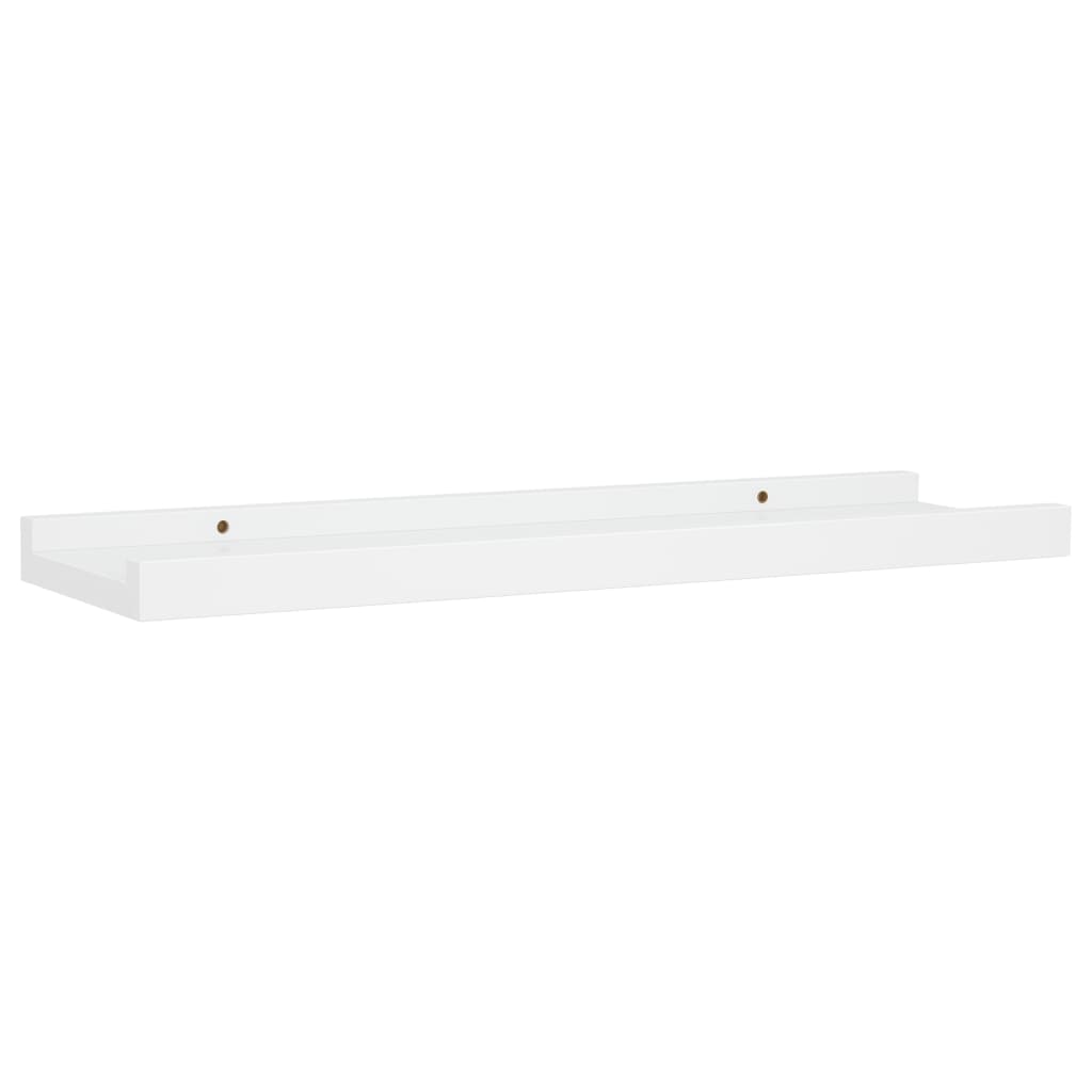 vidaXL Unidade de prateleiras com rebordo 2 pcs 40x9x3 cm MDF branco