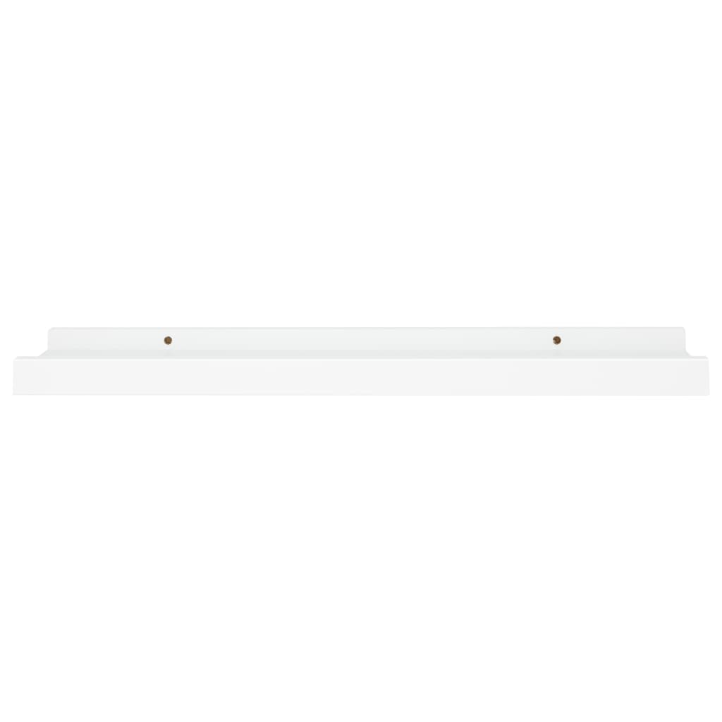 vidaXL Unidade de prateleiras com rebordo 2 pcs 40x9x3 cm MDF branco