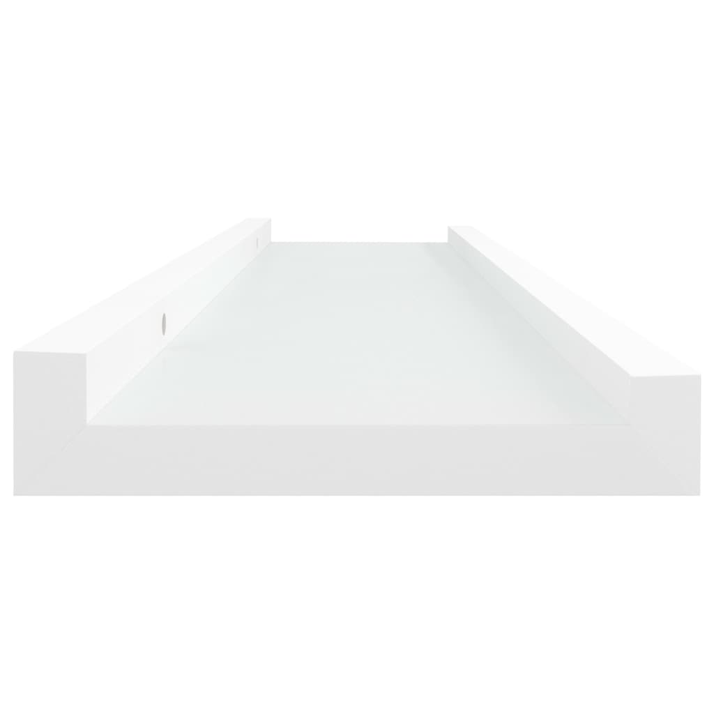 vidaXL Unidade de prateleiras com rebordo 2 pcs 40x9x3 cm MDF branco