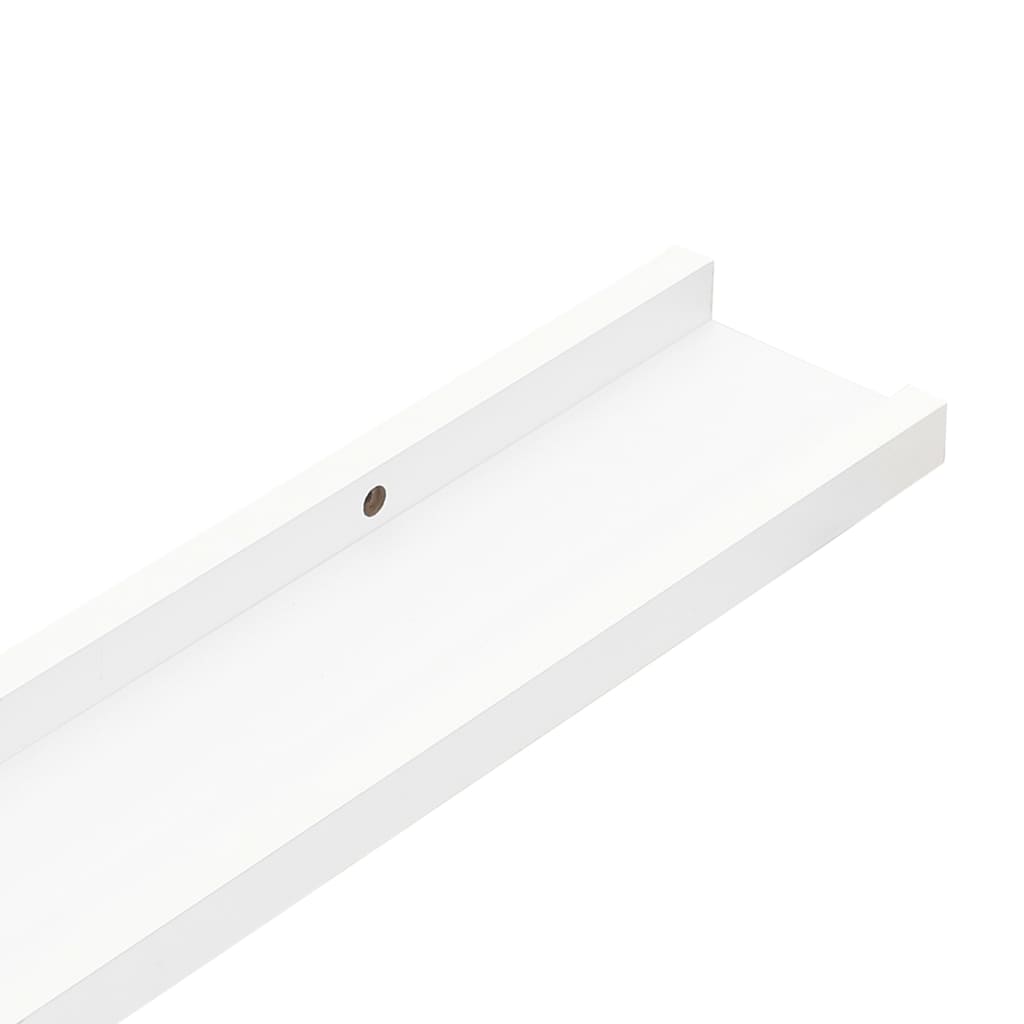 vidaXL Unidade de prateleiras com rebordo 2 pcs 40x9x3 cm MDF branco