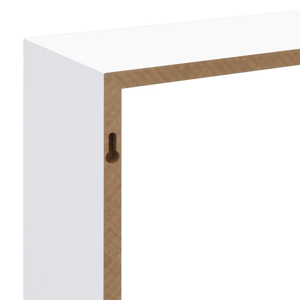 vidaXL Prateleiras de parede em forma de cubo 3 pcs MDF branco