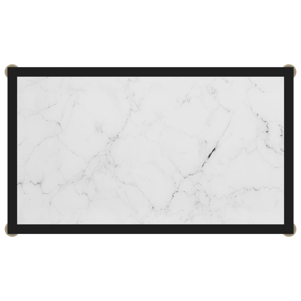 vidaXL Mesa consola 60x35x75 cm vidro temperado branco