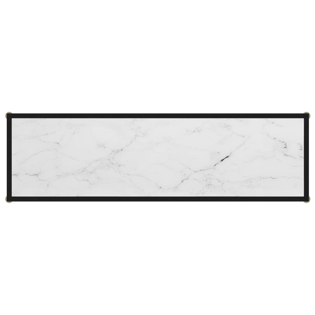 vidaXL Mesa consola 120x35x75 cm vidro temperado branco