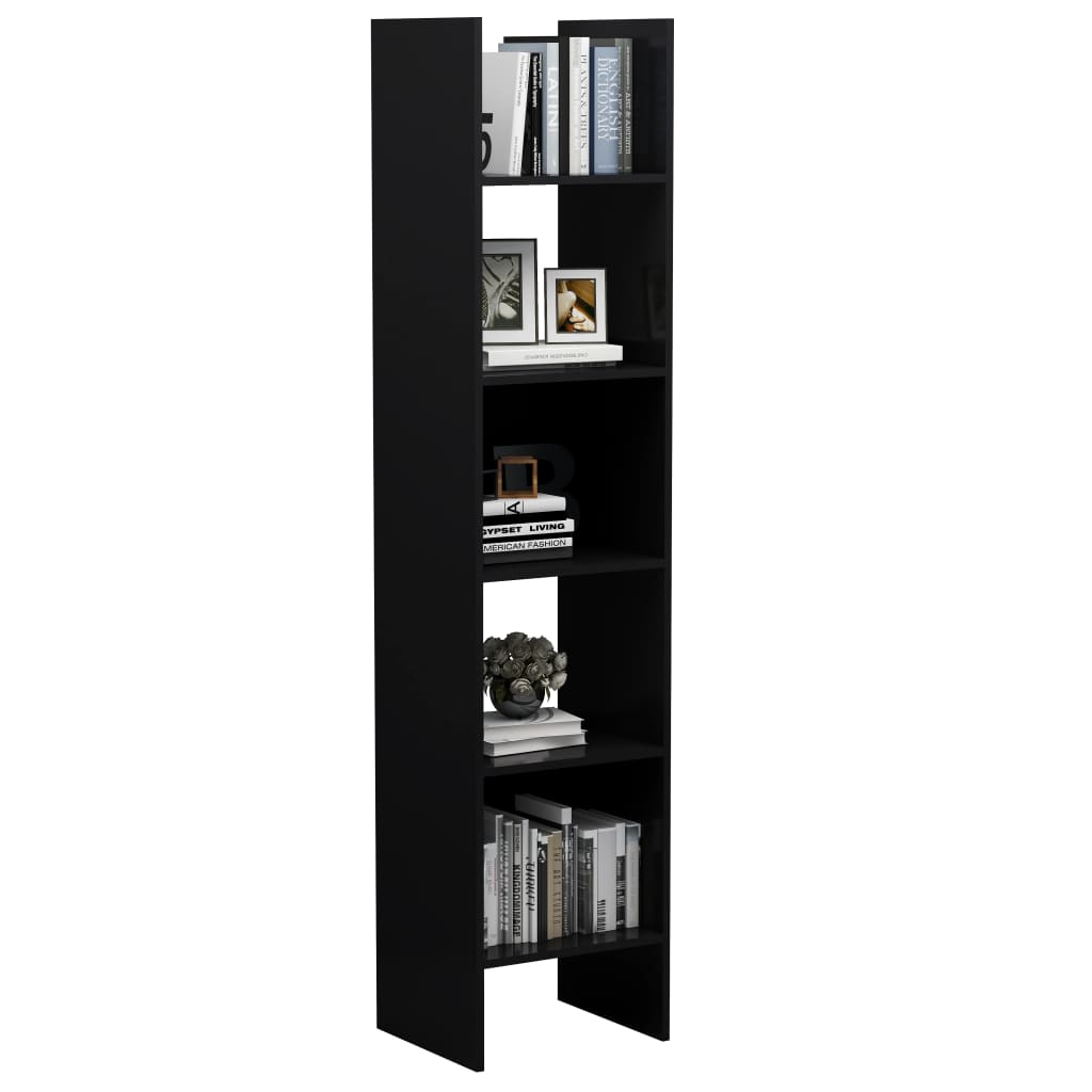 vidaXL Estante de livros 40x35x180 cm derivados de madeira preto