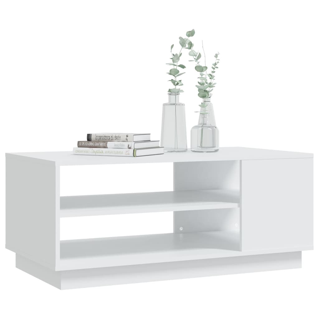 vidaXL Mesa de centro 102x55x43 cm aglomerado branco