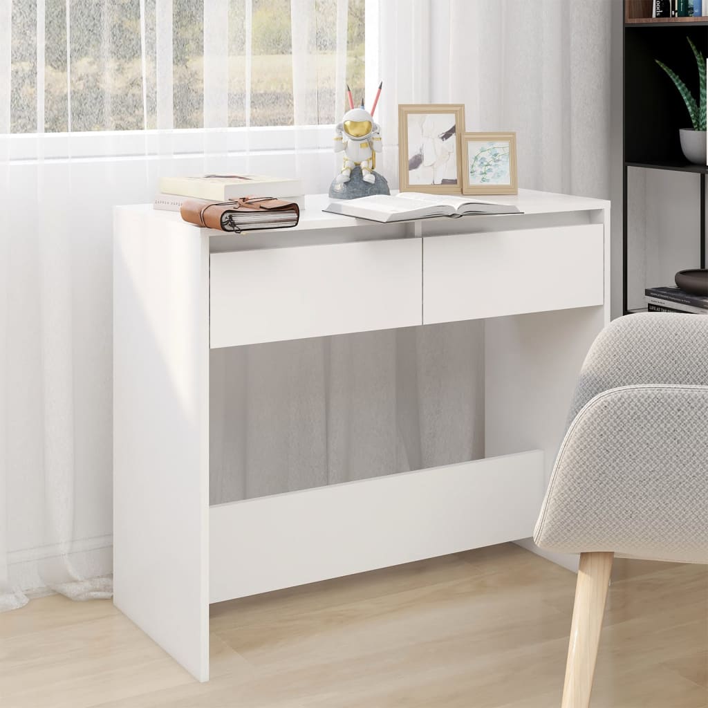 vidaXL Mesa consola 89x41x76,5 cm aço branco