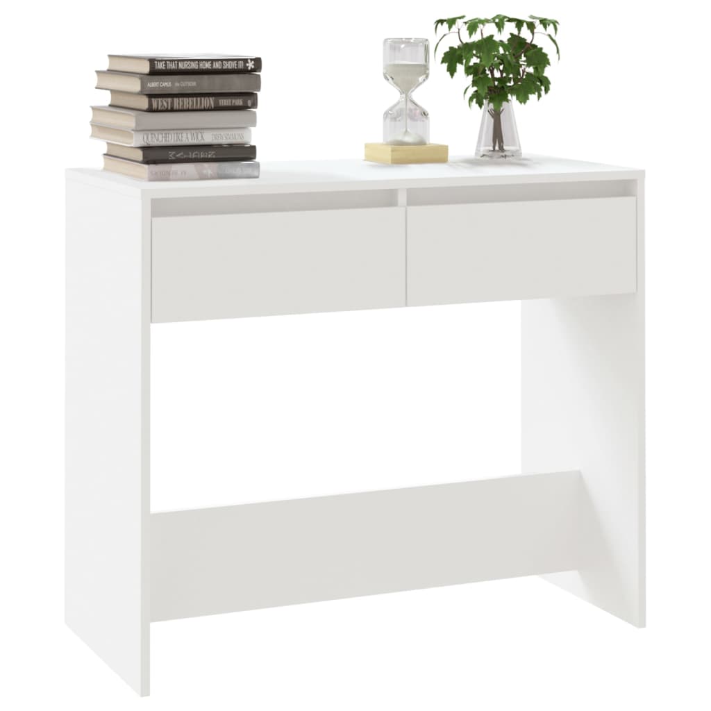 vidaXL Mesa consola 89x41x76,5 cm aço branco