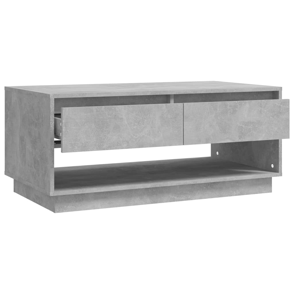 vidaXL Mesa de centro 102,5x55x44 cm contraplacado cinzento cimento