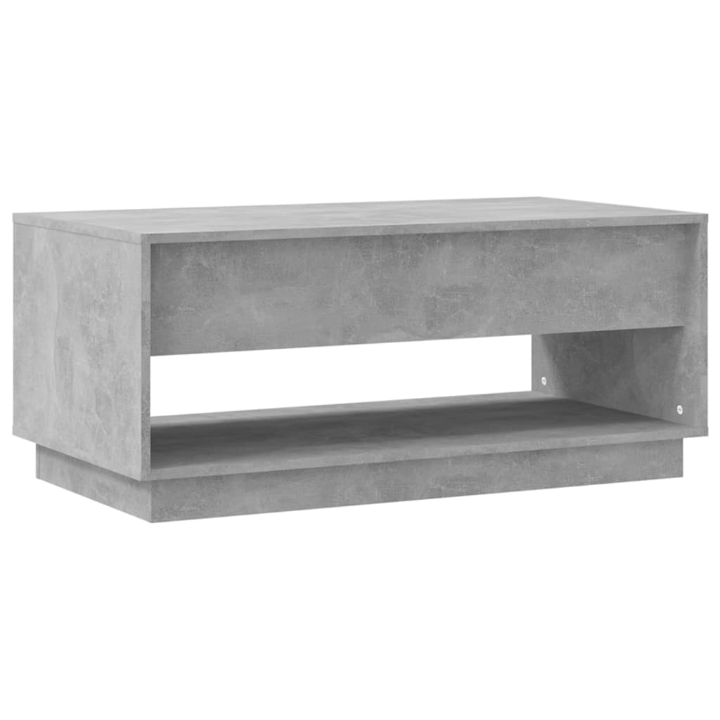 vidaXL Mesa de centro 102,5x55x44 cm contraplacado cinzento cimento