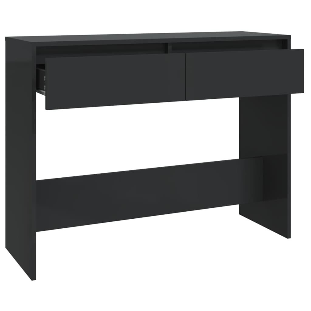 vidaXL Mesa consola 100x35x76,5 cm aglomerado preto