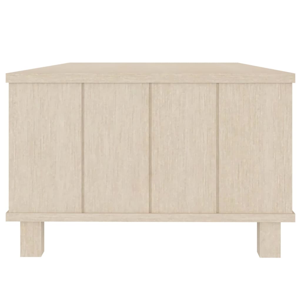 vidaXL Mesa de centro HAMAR 100x55x35 cm pinho maciço castanho-mel