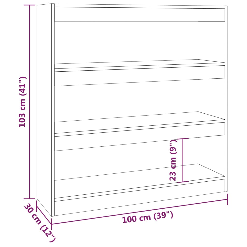 vidaXL Estante/divisória 100x30x103 cm cor carvalho sonoma