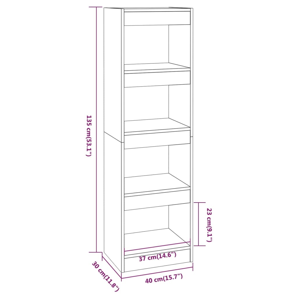 vidaXL Estante/divisória 40x30x135 cm branco