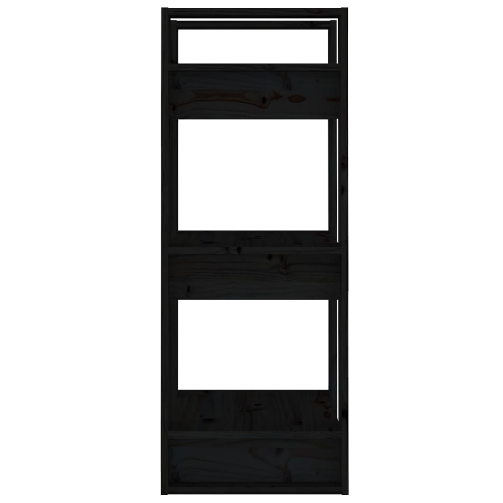 vidaXL Estante/divisória 41x35x91 cm pinho maciço preto