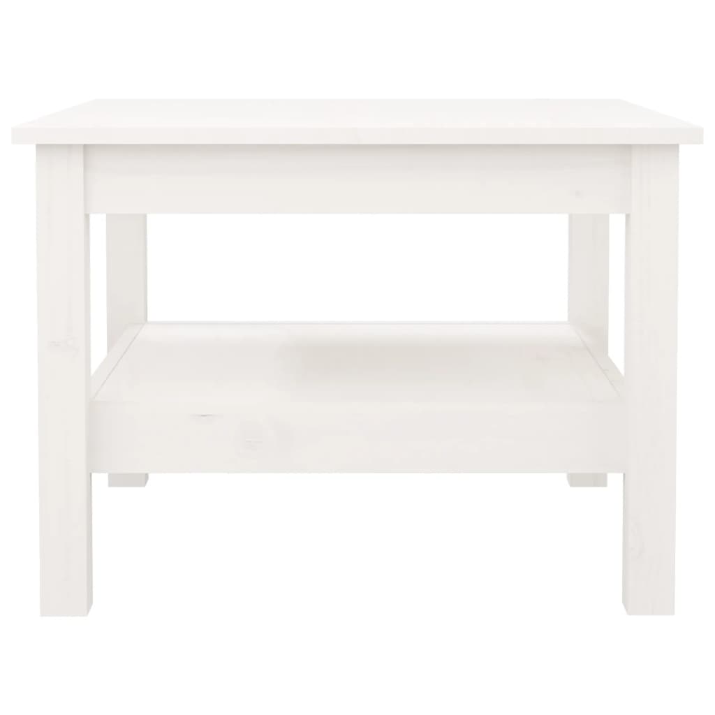 vidaXL Mesa de centro 55x55x40 cm pinho maciço branco