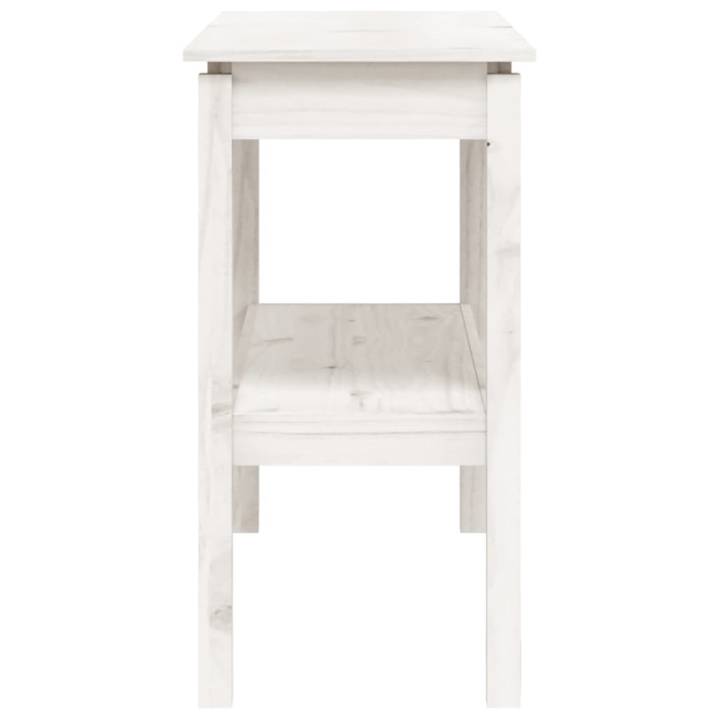 vidaXL Mesa consola 110x40x75 cm pinho maciço branco