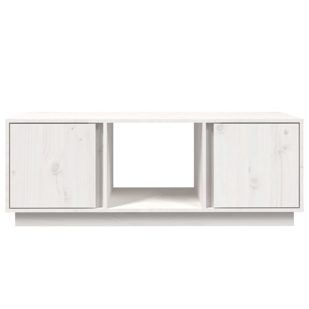 vidaXL Mesa de centro 110x50x40 cm pinho maciço branco