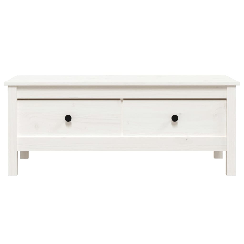 vidaXL Mesa de centro 100x50x40 cm madeira de pinho maciça branco