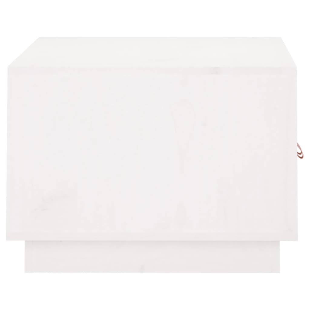 vidaXL Mesa de centro 80x50x35 cm madeira de pinho maciça branco