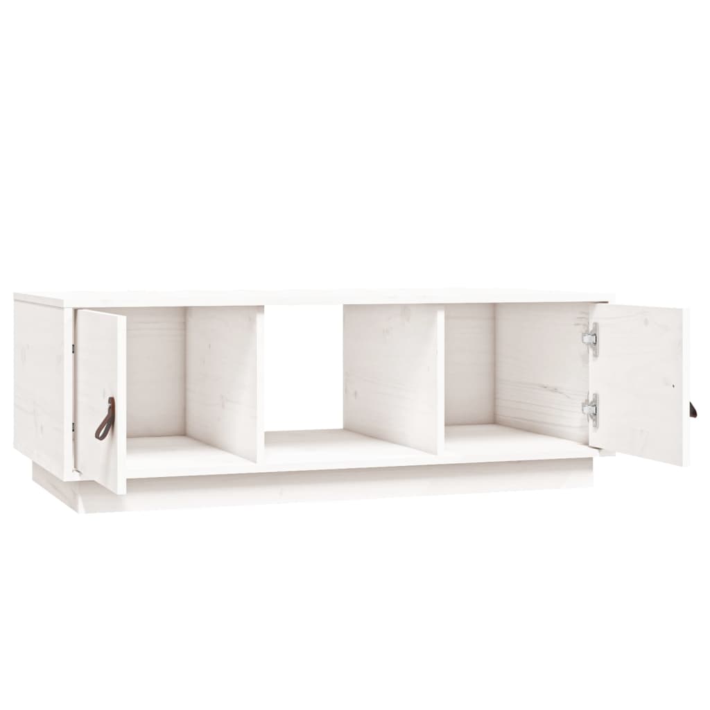 vidaXL Mesa de centro 100x50x35 cm pinho maciço branco