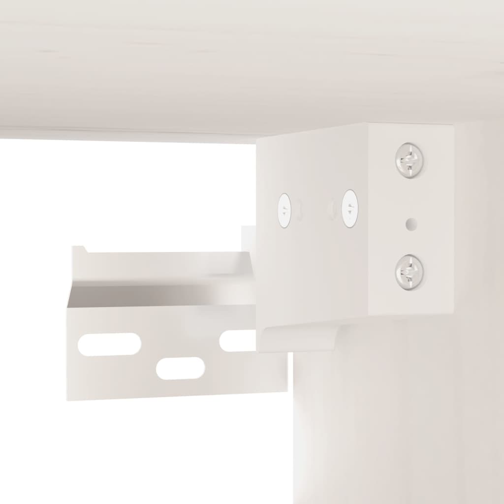 vidaXL Armários de parede 2 pcs 60x30x30 cm pinho maciço branco