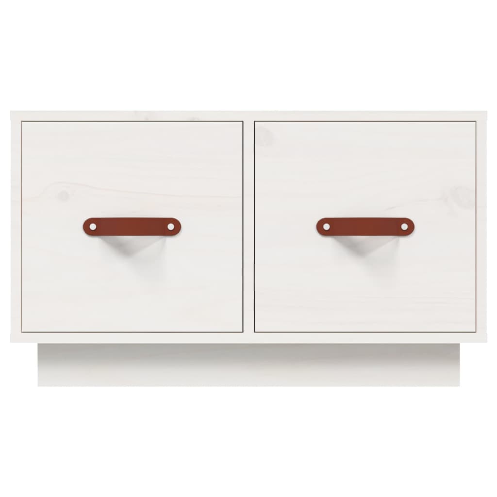 vidaXL Mesa de centro 60x53x35 cm pinho maciço branco