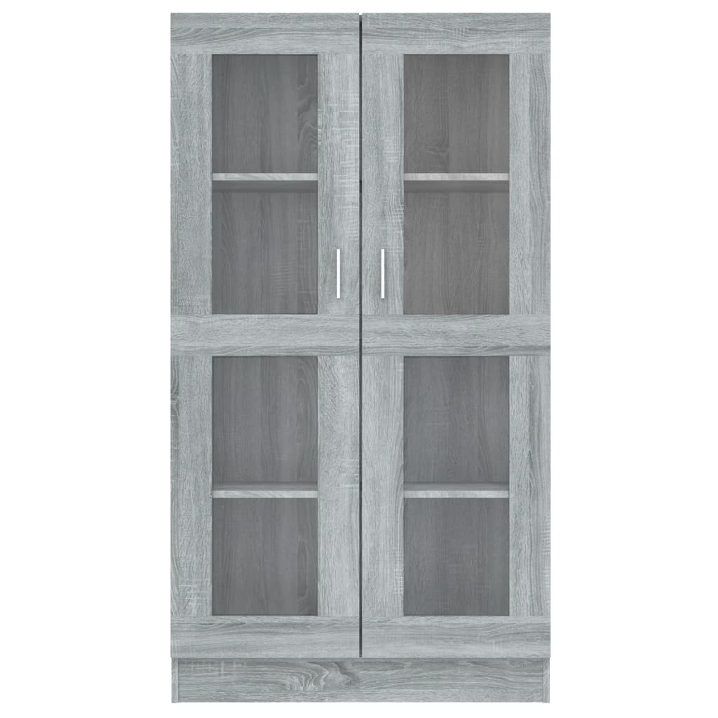 vidaXL Vitrine 82,5x30,5x150 cm derivados de madeira cinzento sonoma