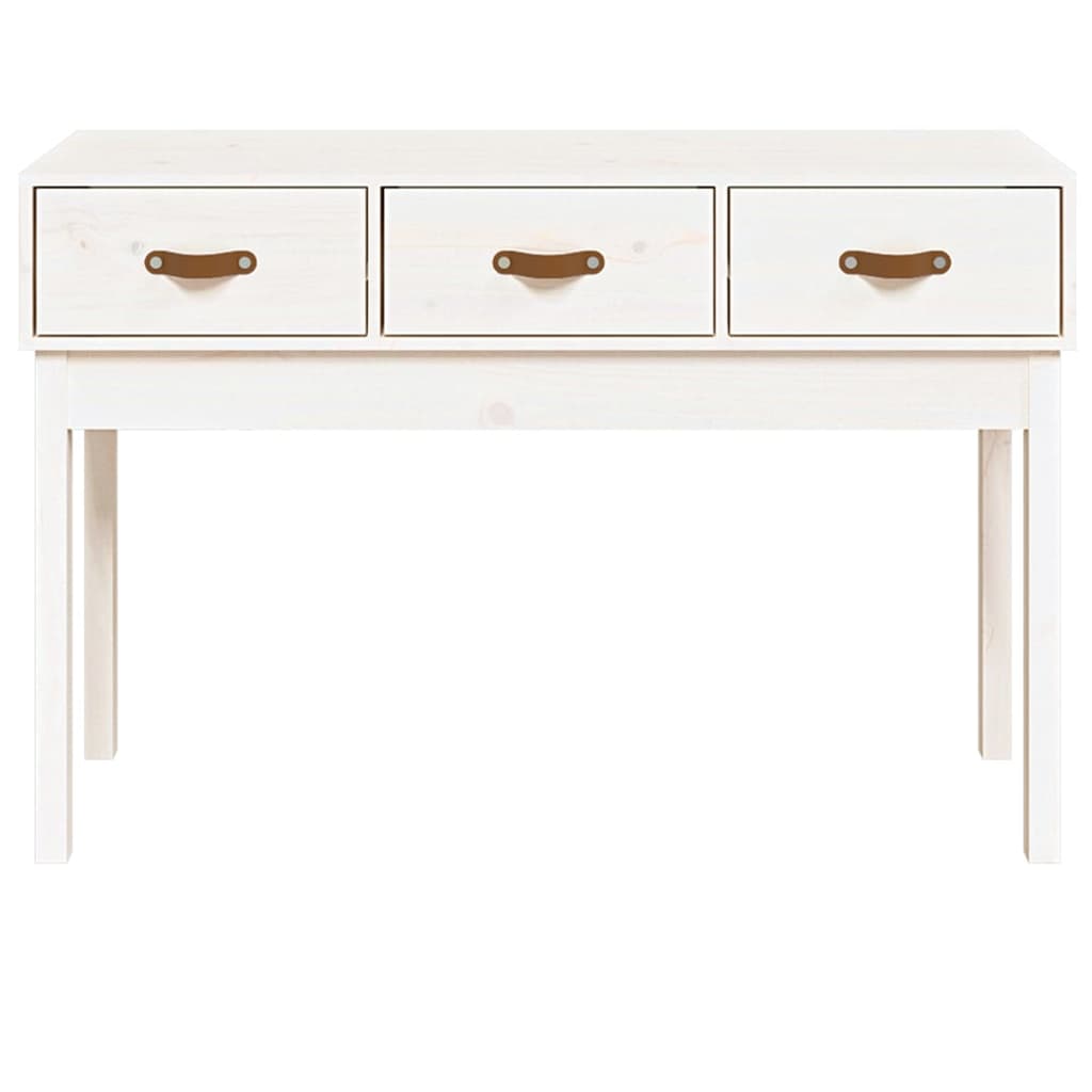 vidaXL Mesa consola 114x40x75 cm pinho maciço branco