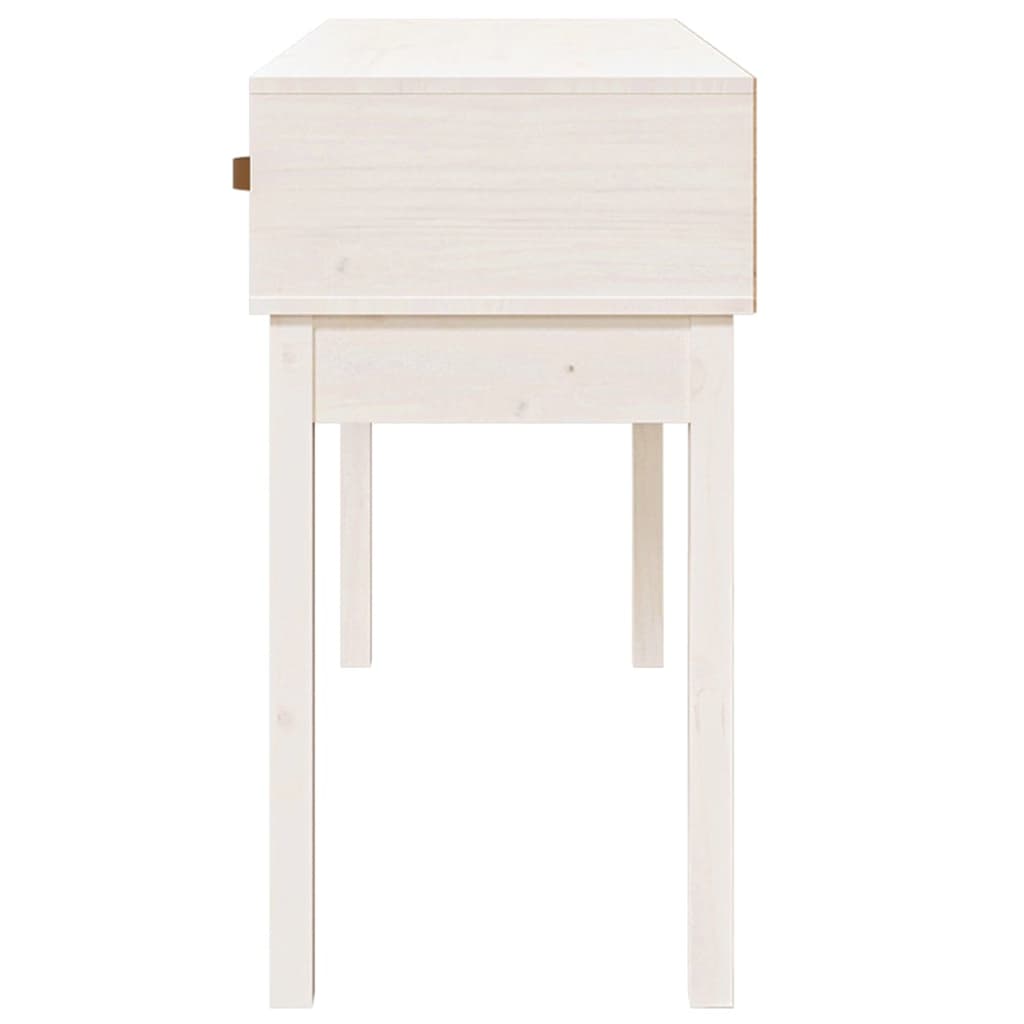 vidaXL Mesa consola 114x40x75 cm pinho maciço branco