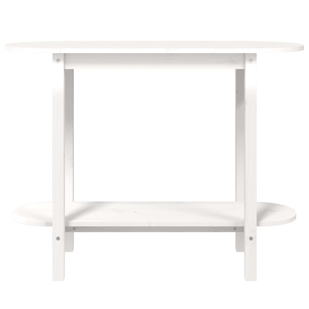 vidaXL Mesa consola 110x40x80 cm pinho maciço branco