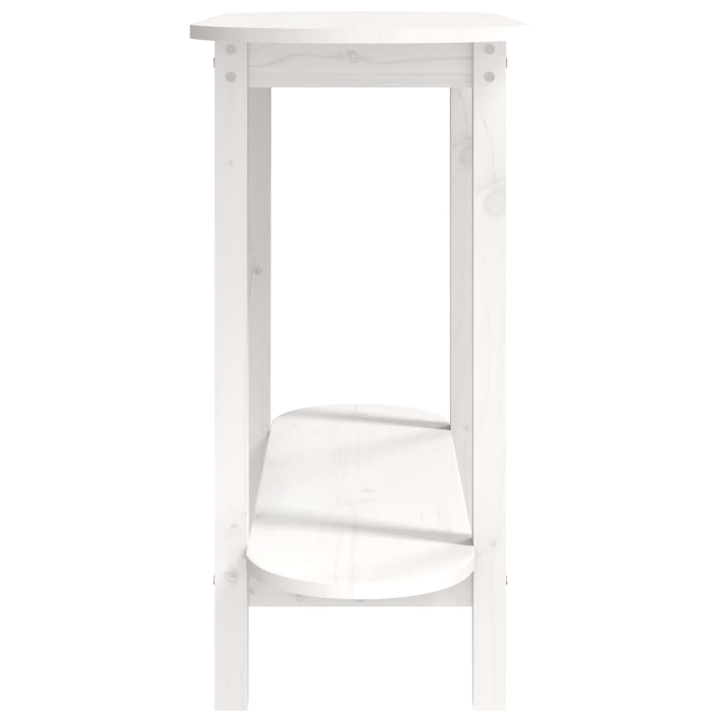 vidaXL Mesa consola 110x40x80 cm pinho maciço branco