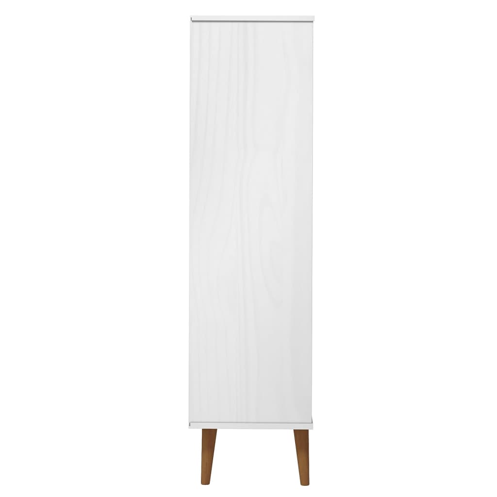 vidaXL Estante MOLDE 90x35x133,5 cm pinho maciço branco