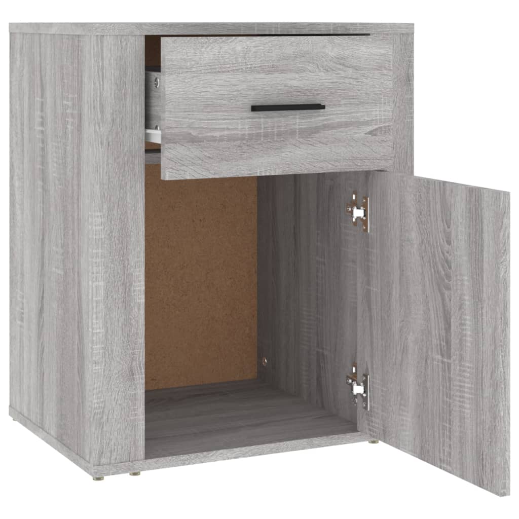 vidaXL Mesa cabeceira 50x36x60 cm derivados madeira cinzento sonoma