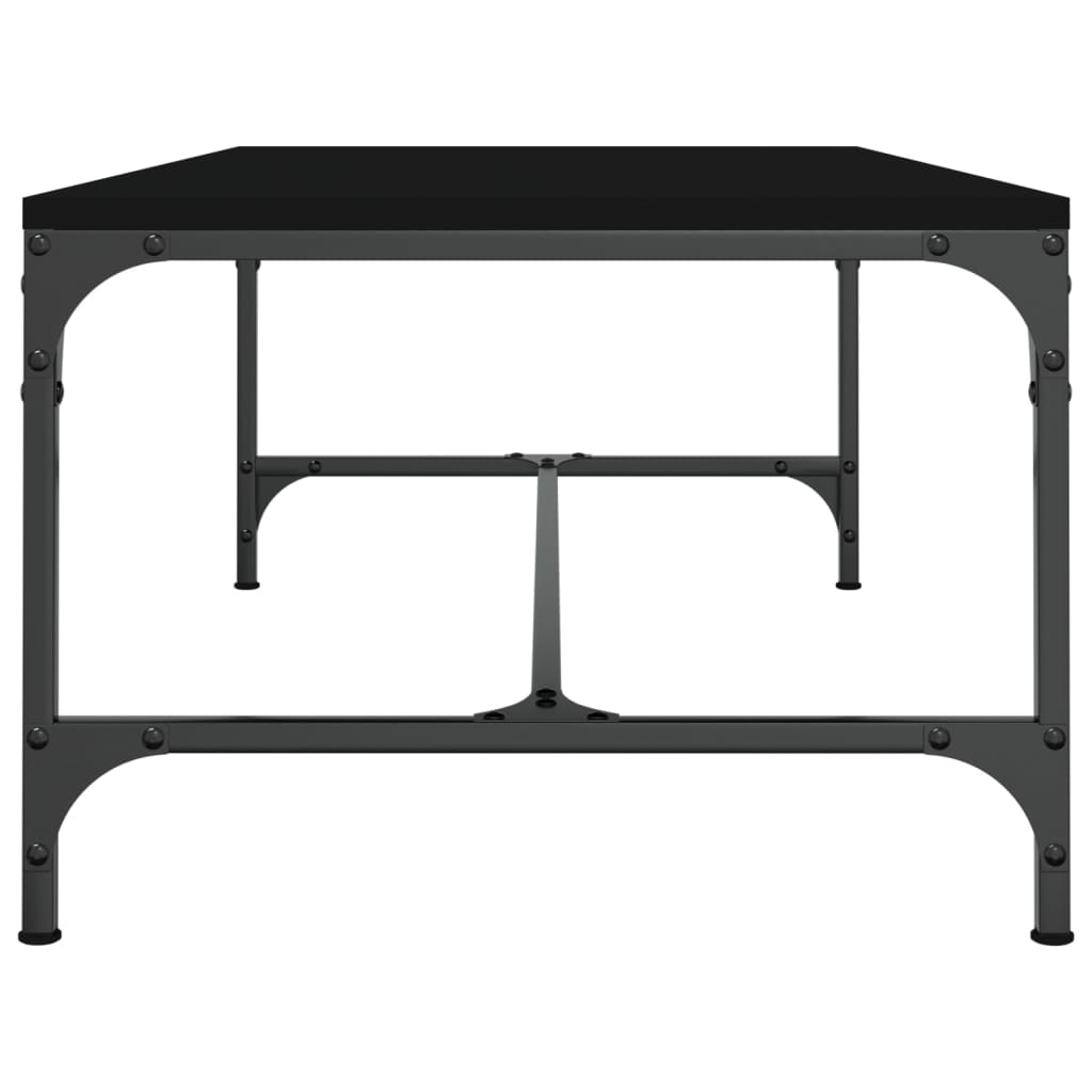 vidaXL Mesa de centro 80x50x35 cm derivados de madeira preto