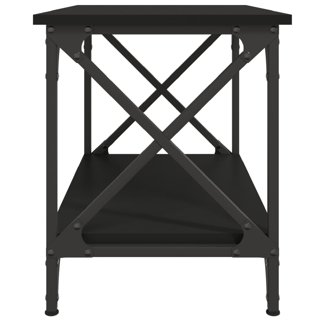 vidaXL Mesa de apoio 55x38x45 cm derivados de madeira preto