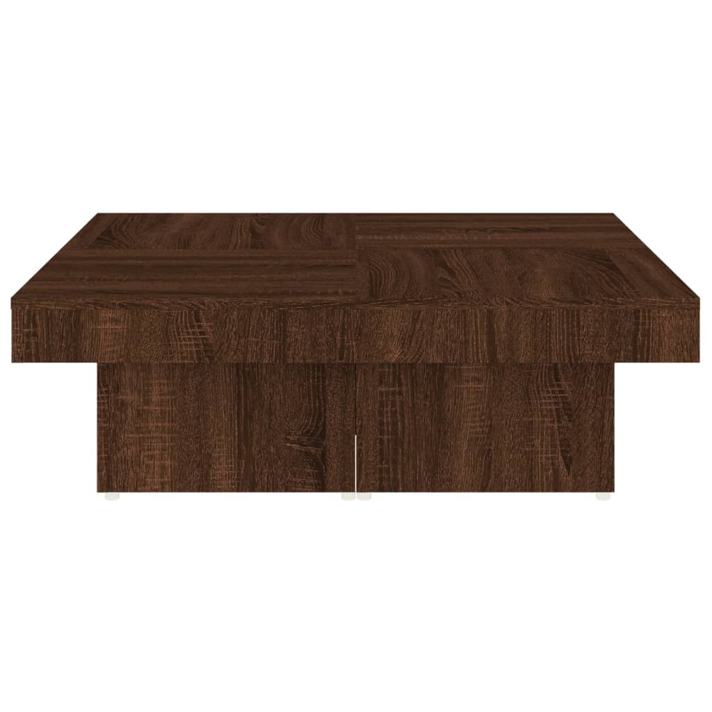 vidaXL Mesa de centro 90x90x28 cm derivados madeira carvalho castanho