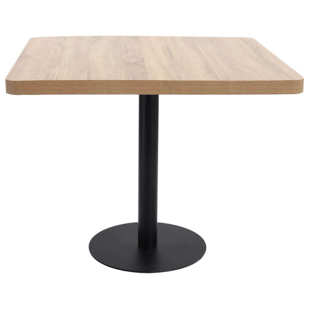 vidaXL Mesa bistrô 80x80 cm MDF castanho-claro