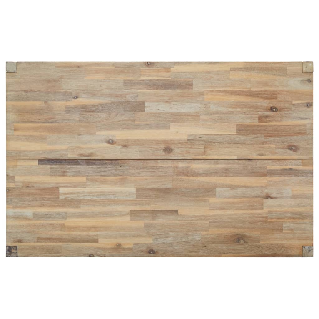 vidaXL Mesa de jantar 120x70x75 cm madeira de acácia maciça