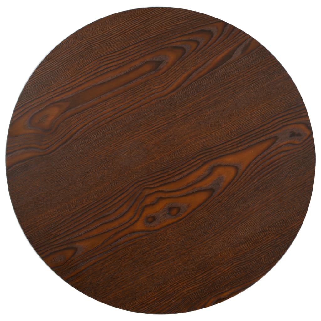 vidaXL Mesa bistrô 50 cm MDF castanho-escuro