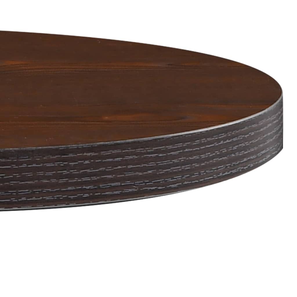 vidaXL Mesa bistrô 50 cm MDF castanho-escuro