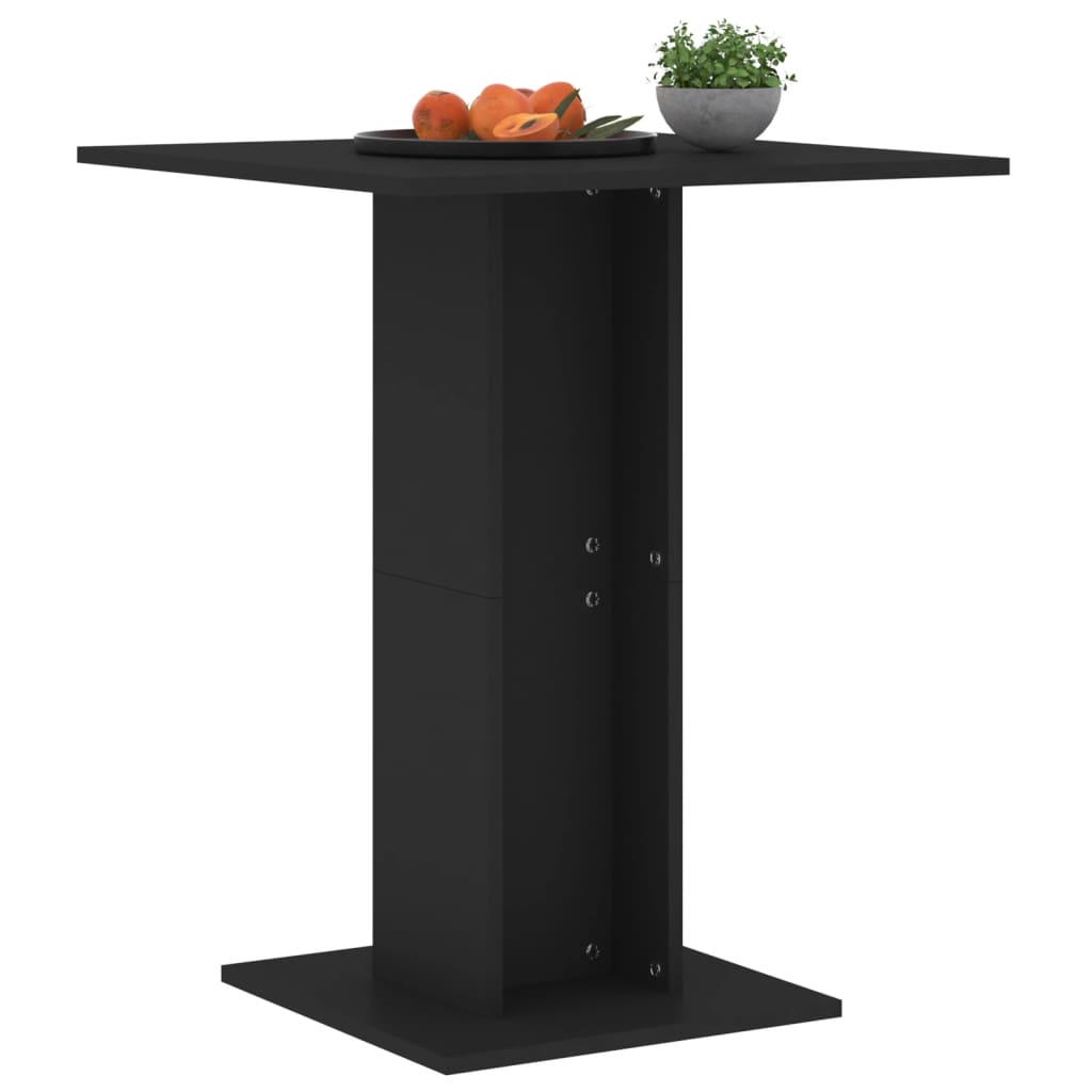 vidaXL Mesa de bistrô 60x60x75cm derivados de madeira preto