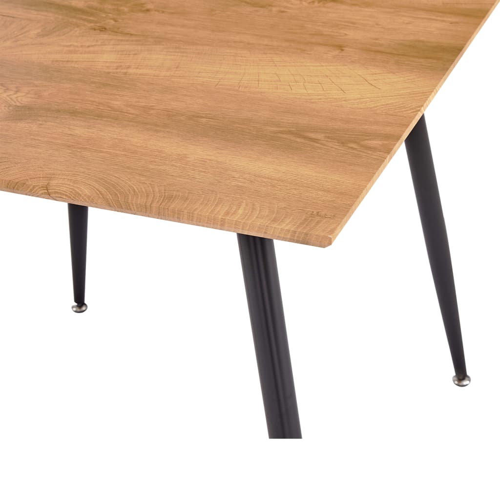 vidaXL Mesa de jantar 80,5x80,5x73 cm MDF cor carvalho e preto