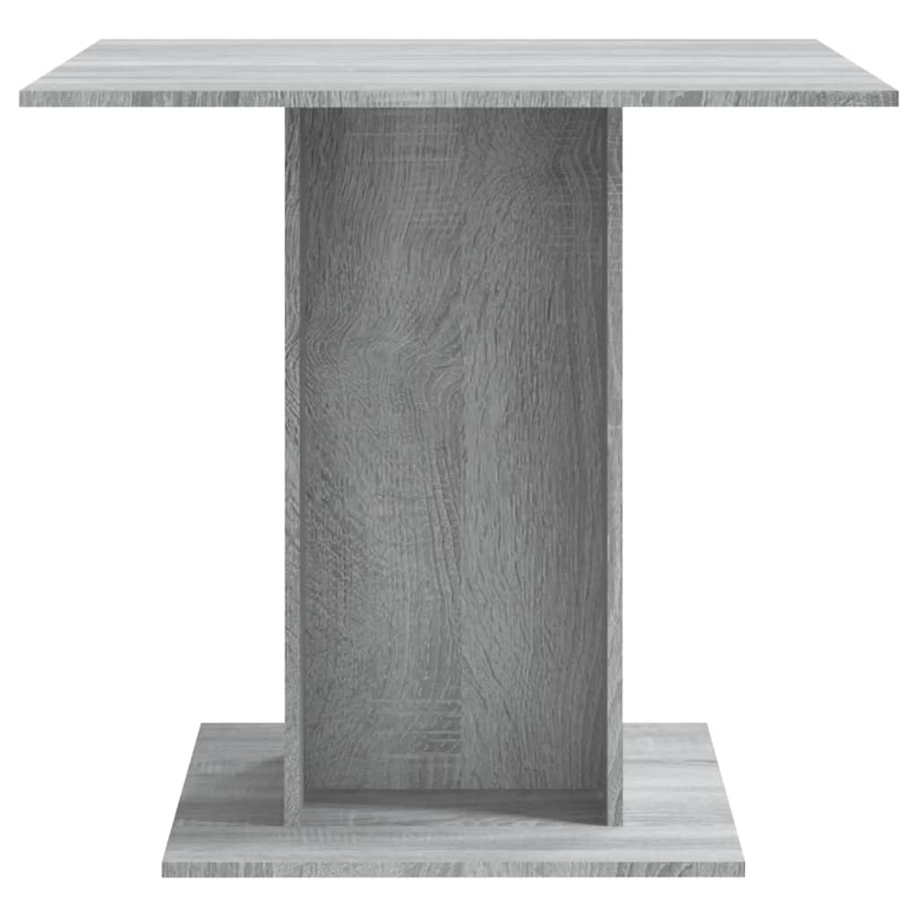 vidaXL Mesa de jantar 80x80x75 cm derivados de madeira cinzento sonoma